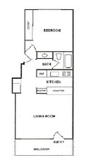 1 Bed • 1 Bath AH035 floor plan